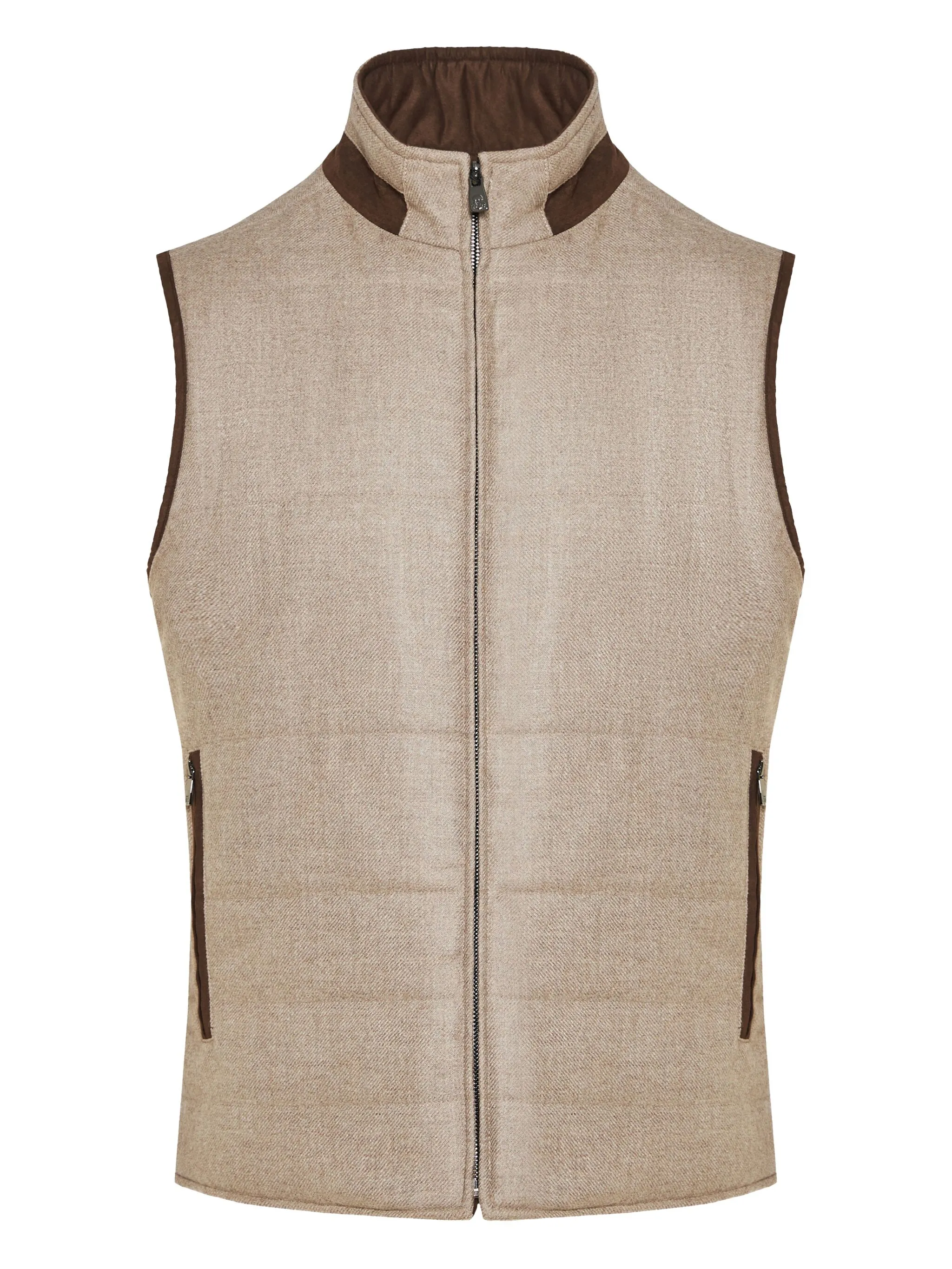 

Дутый жилет на молнии Corneliani, бежевый