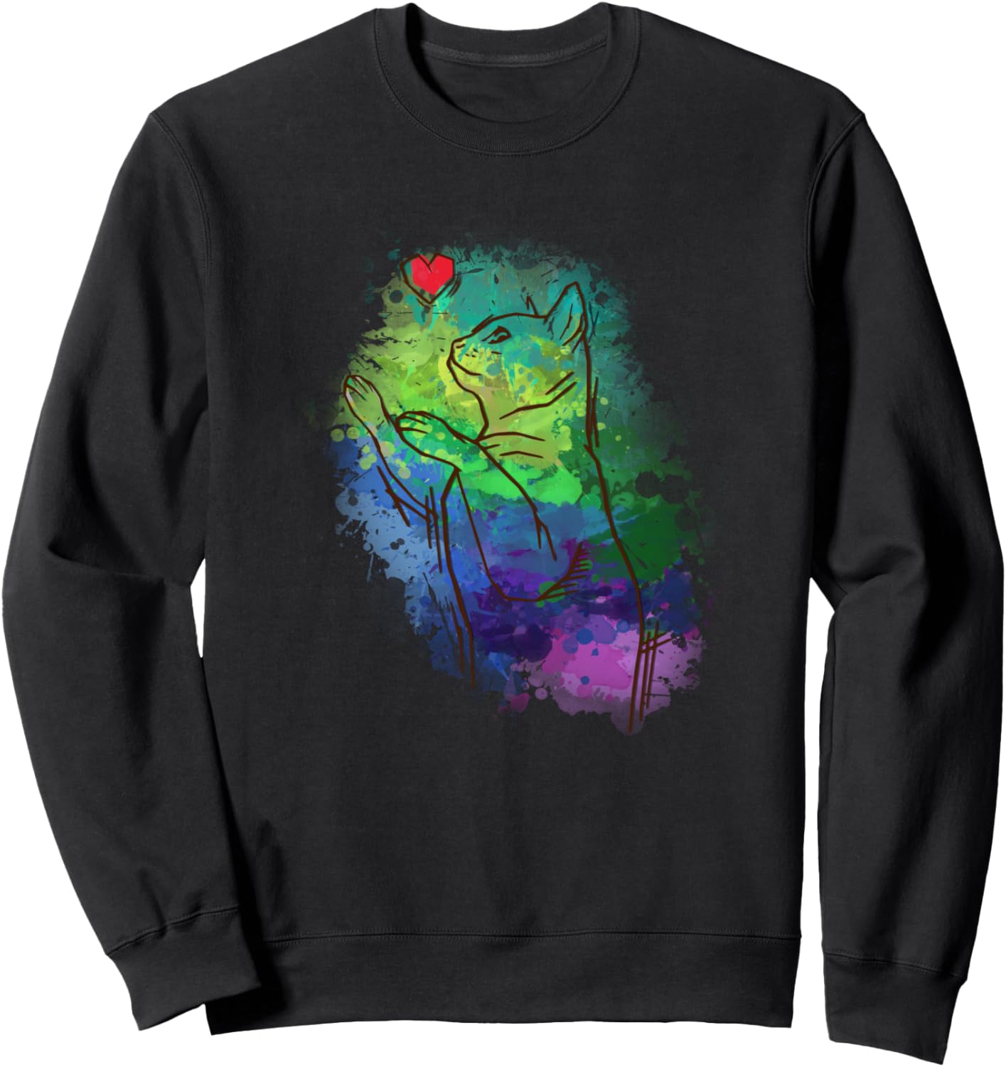 

Милая кошачья одежда с изображением сердцебиения. Забавная толстовка для мамы и папы кошки, черная Aquarelle Watercolor Cat Gift For Cat Lovers, Черный, Милая кошачья одежда с изображением сердцебиения. Забавная толстовка для мамы и папы кошки, черная Aqu