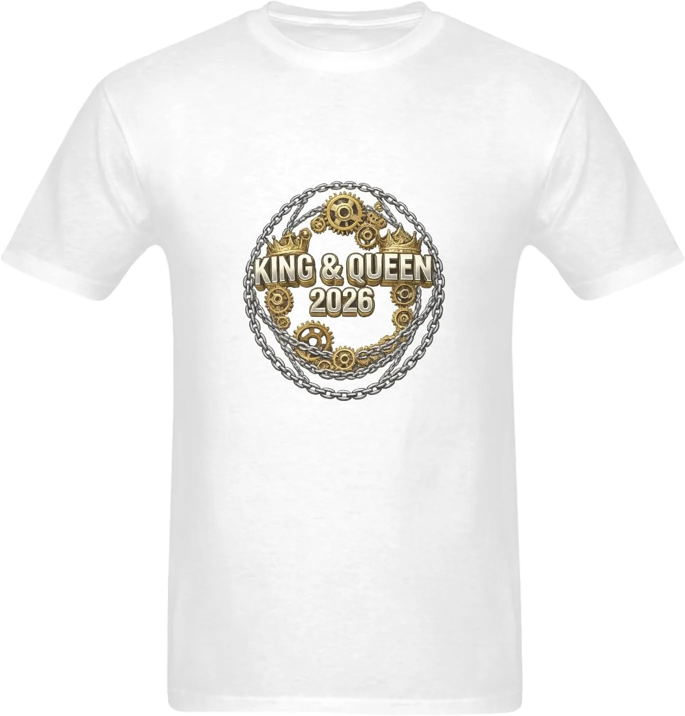 

Футболка мужская Steampunk Gear Crown Print с коротким рукавом PURRINI