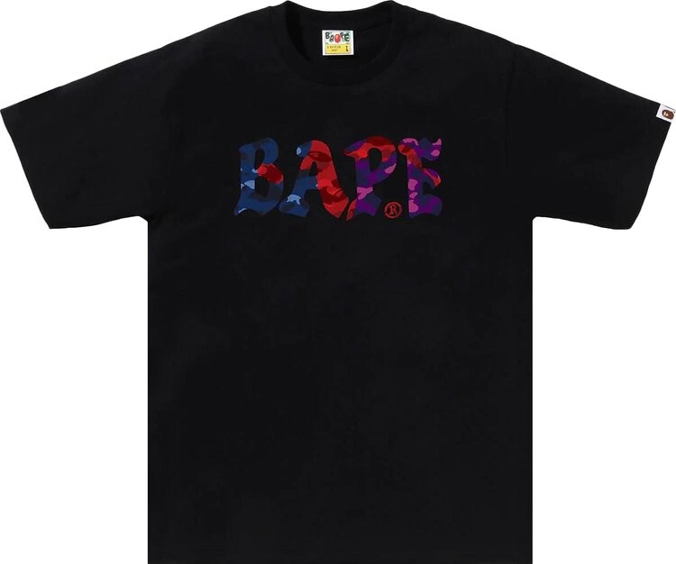 

Футболка BAPE Color Camo Crazy Logo 'Black', черный