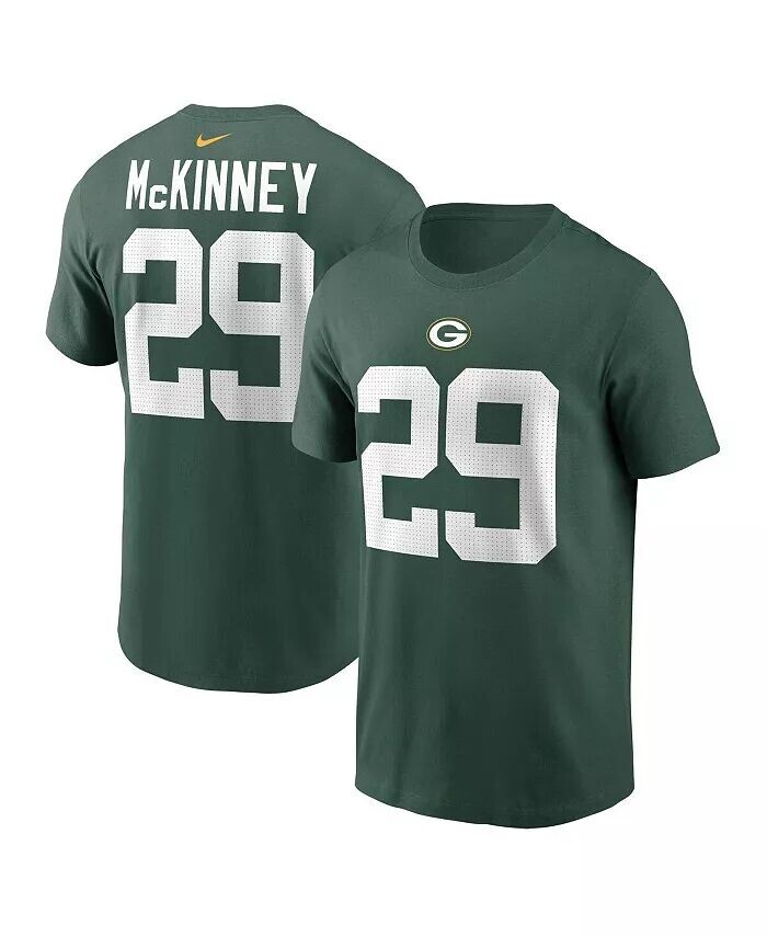 

Мужская футболка с именем и номером Xavier McKinney Green Green Bay Packers Nike