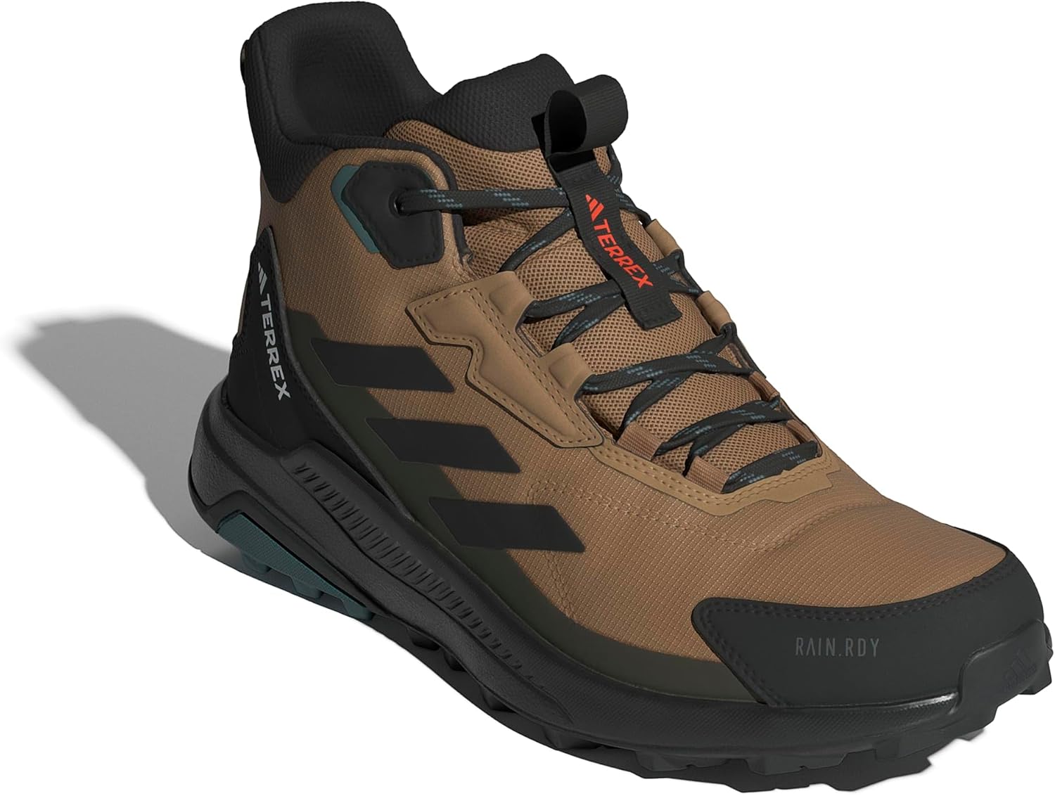 Мужские походные ботинки adidas Terrex Anylander Mid Top Rain.Rdy, черный/оливковый — фото 4