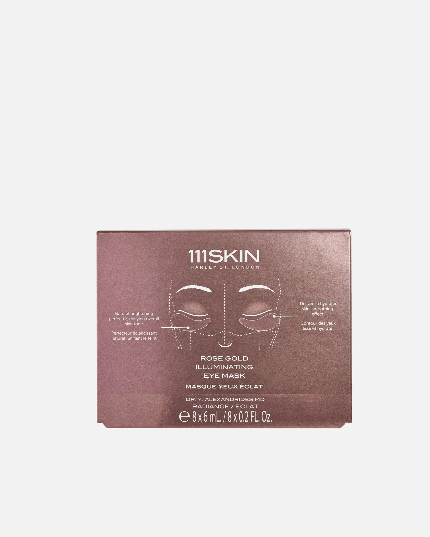 Маска для глаз розового золота с эффектом сияния 111Skin, 48 мл