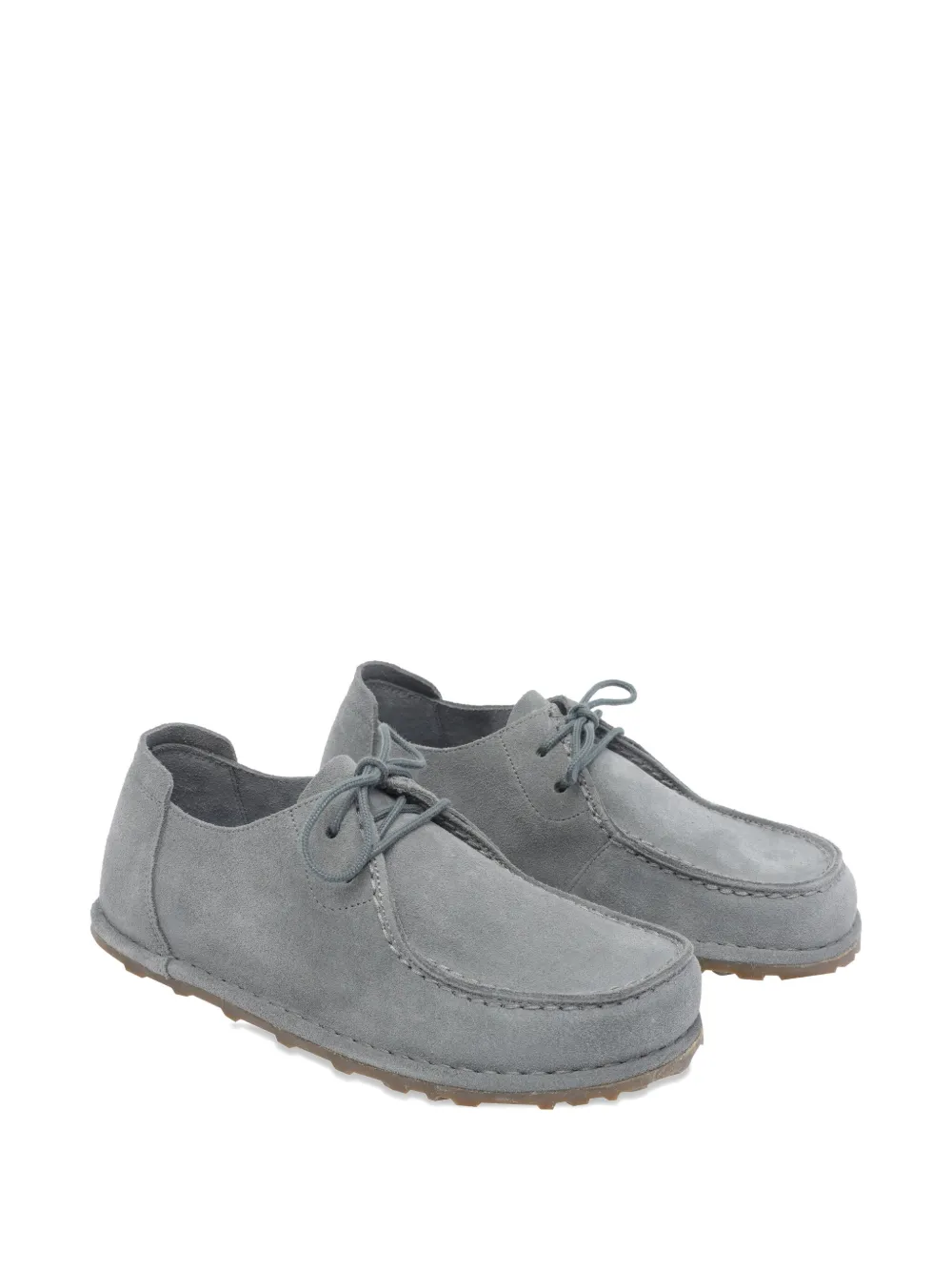 Женские ботинки BIRKENSTOCK кожаные на шнуровке , серый — фото 2