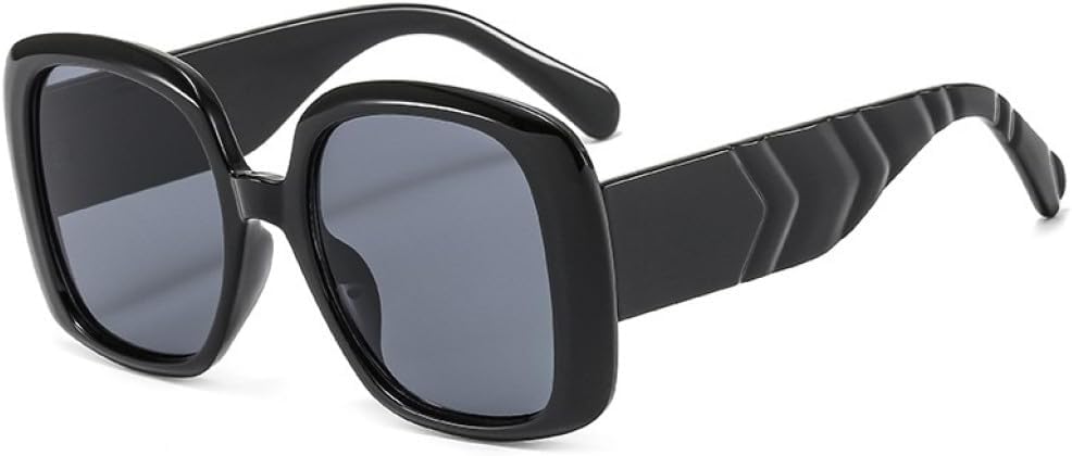 

Солнцезащитные очки большого размера 2027 года в винтажном стиле для женщин, модные солнцезащитные очки с защитой от УФ-излучения UV400 для мужчин и женщин MTZJH, Black