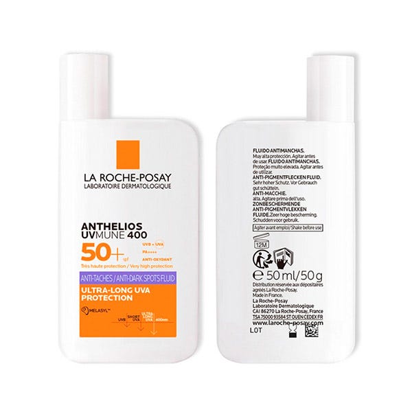 Солнцезащитный крем spf50+ LA ROCHE POSAY Anthelios Uv Mune 400 Fluido Antimanchas, 50 мл — фото 3