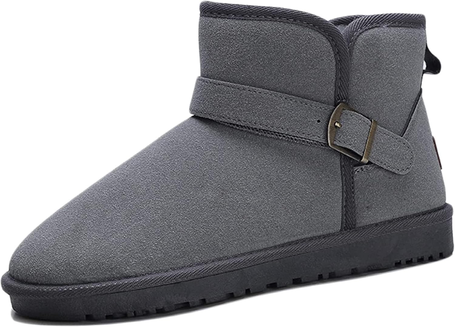 

Зимние мужские ботинки Yiozoi до щиколотки с утеплителем, короткие зимние ботинки на меху для улицы, удобные кроссовки с высоким голенищем для дома и повседневной носки, серый