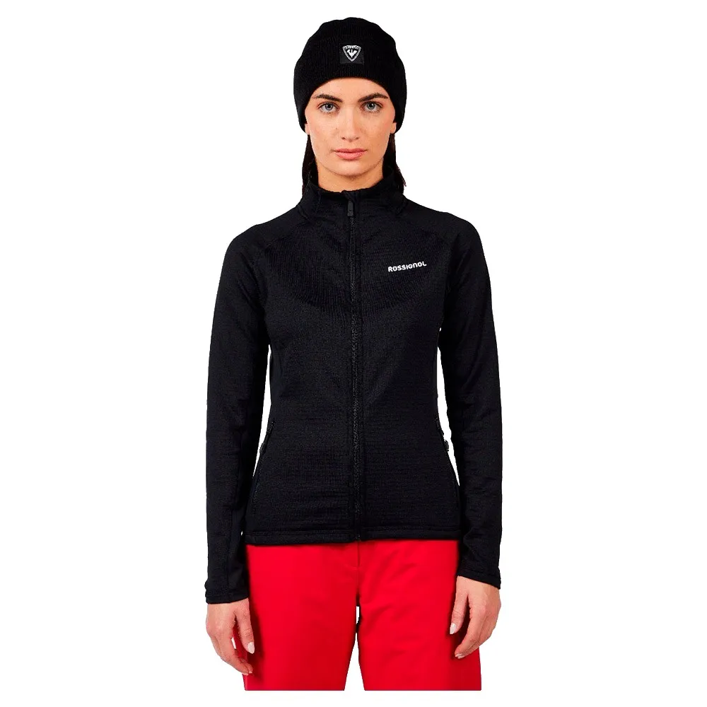 

Флис Rossignol черныйside Mix full zip, черный