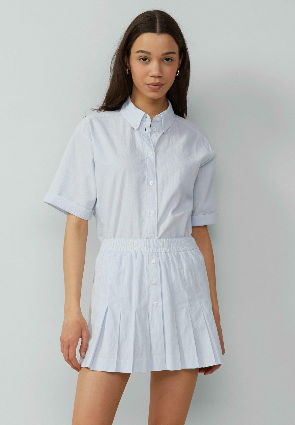 

Юбка плиссированная MIT ZARTEN STREIFEN - A-line skirt QS, светло-голубой
