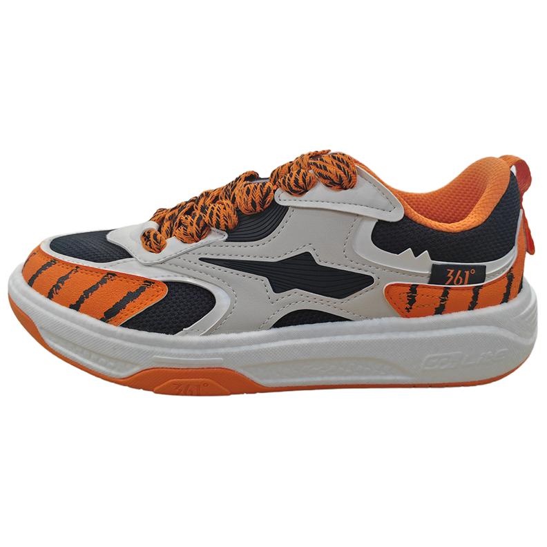 

Износостойкие и легкие низкие кроссовки для скейтбординга мужские 361°, feather белый/sunset оранжевый