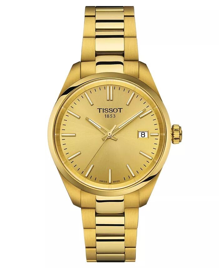 

Часы унисекс Swiss PR 100 с золотым PVD-браслетом, 34 мм Tissot