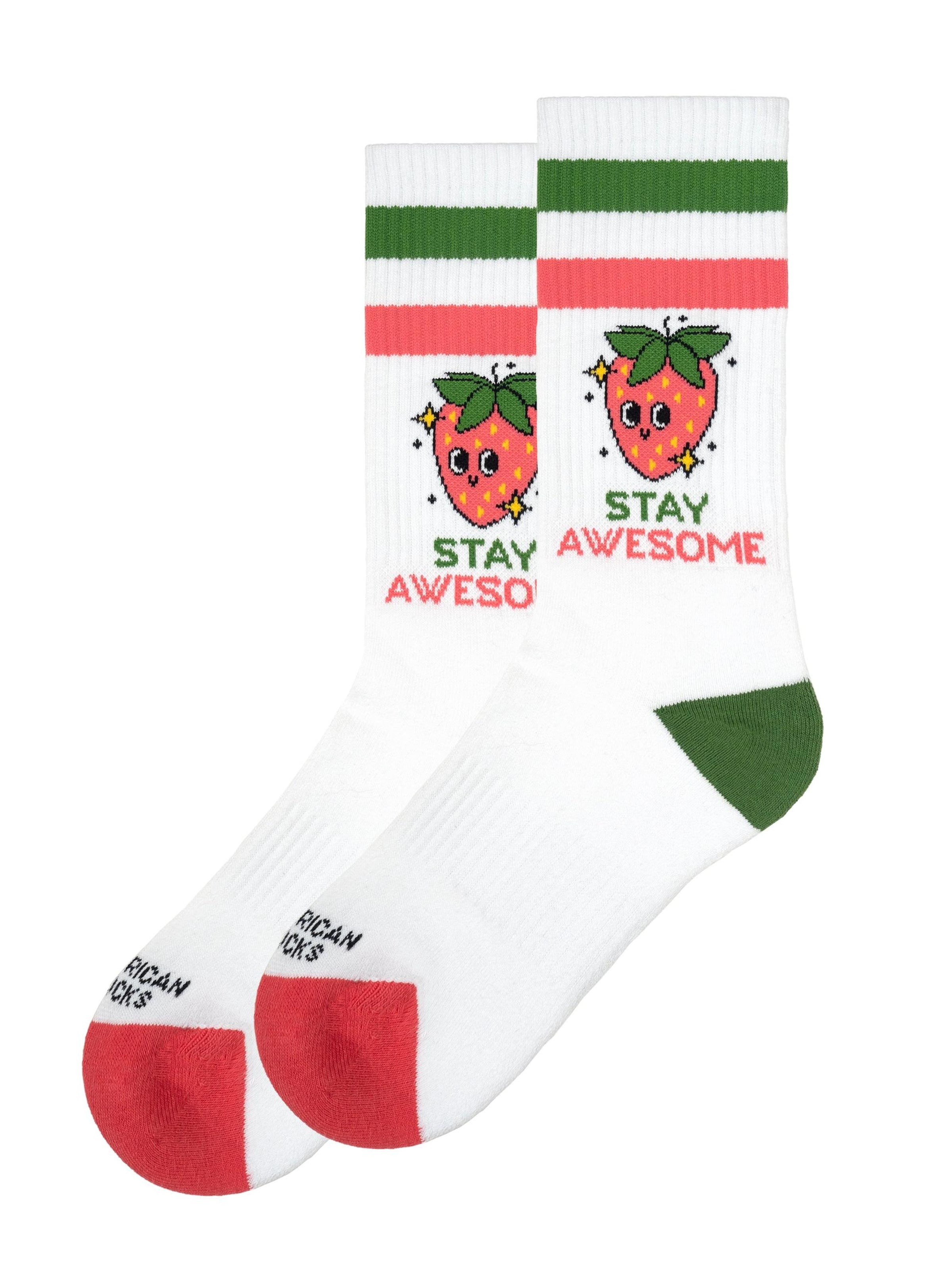 

American Socks Носки 'Stay Awesome' в белом цвете