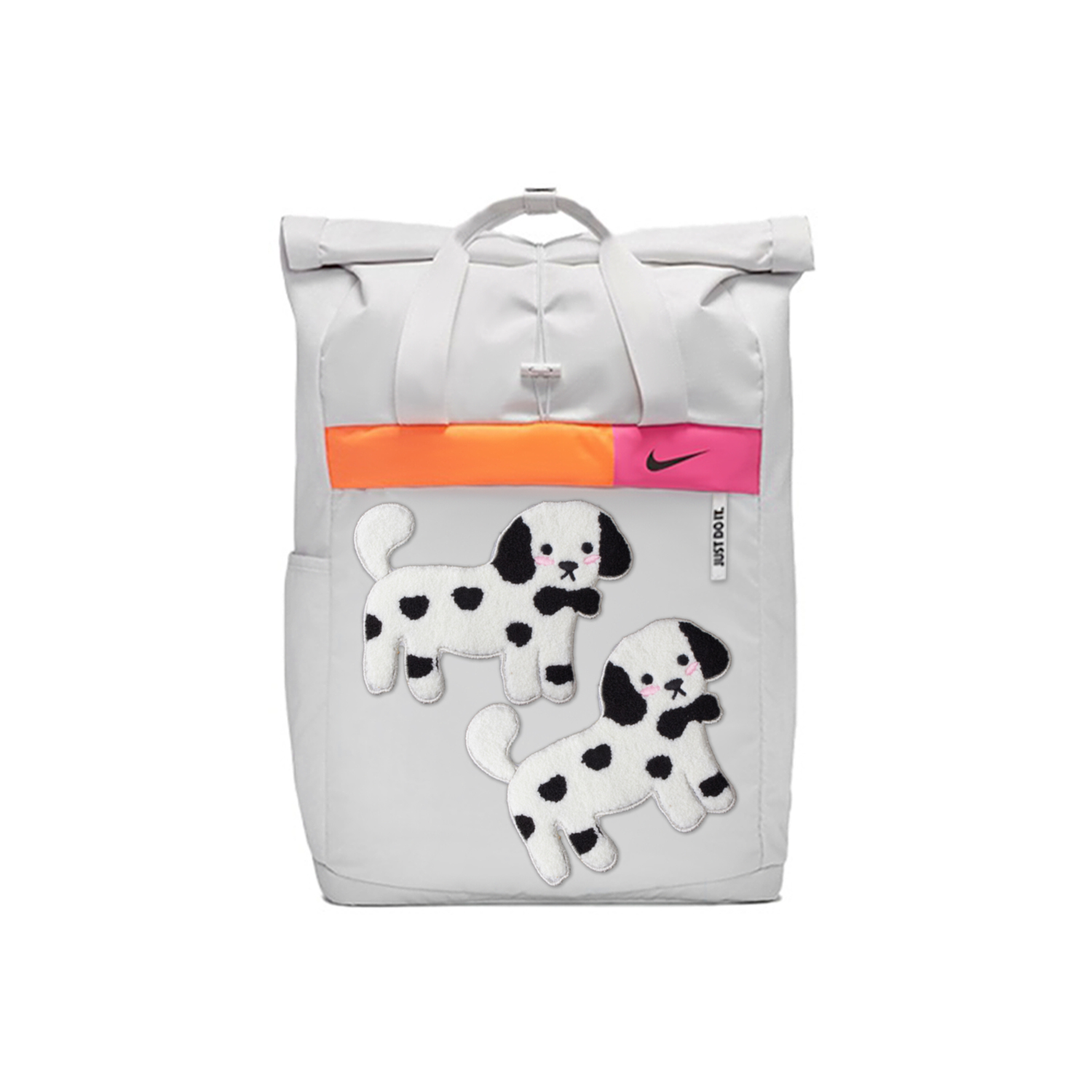 

Nike Тканевый рюкзак унисекс светло-серебристый, Black and White with Spot Dog