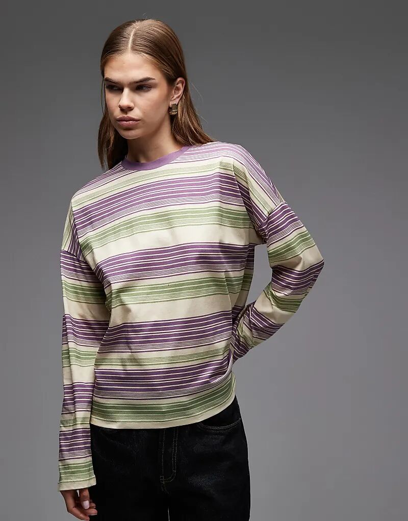 

Лонгслив с длинными рукавами и полосками ASOS DESIGN, рисунок