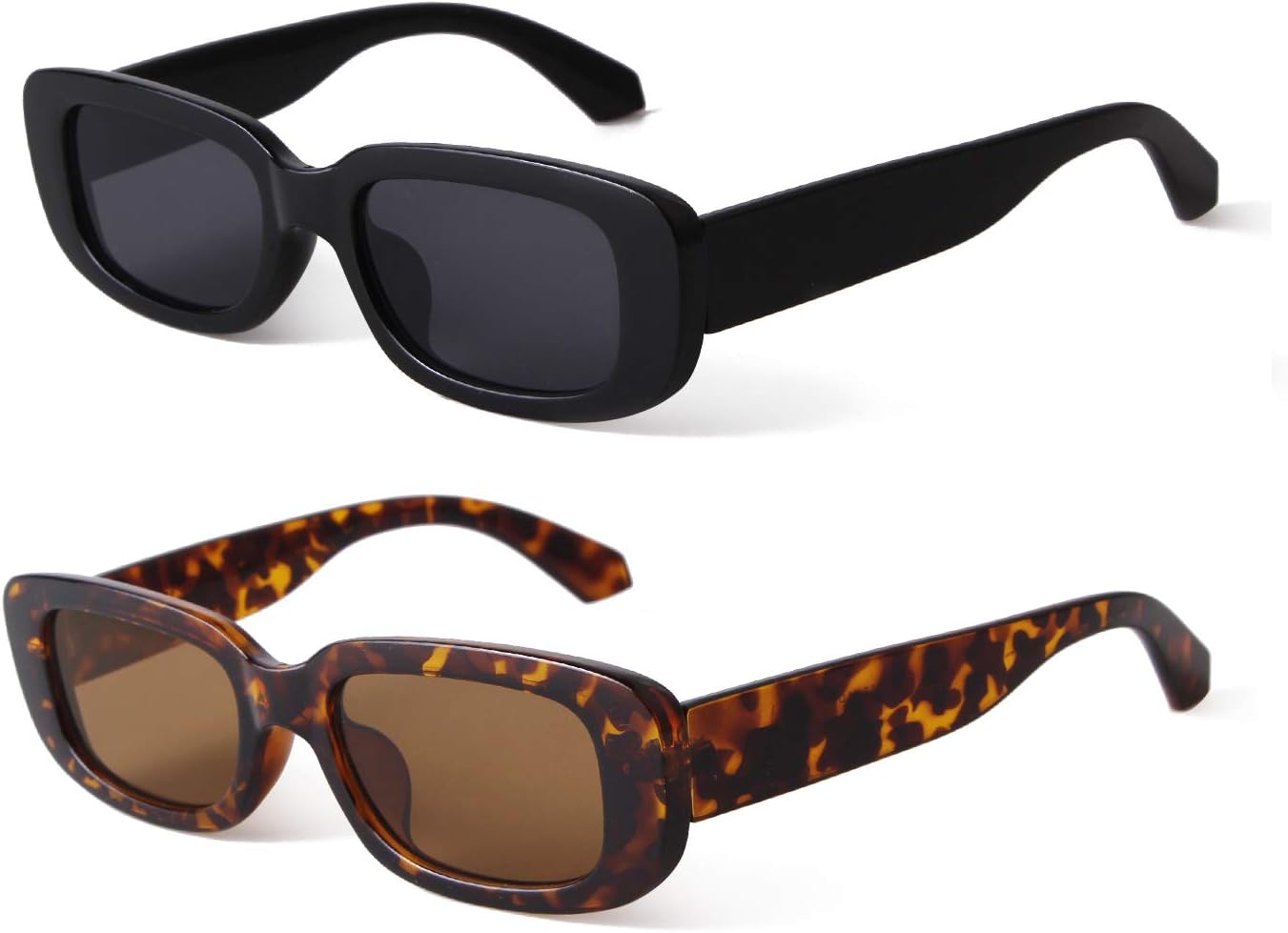 

Солнцезащитные очки SORVINO прямоугольной формы для женщин и мужчин, модные ретро-очки в стиле 90-х, винтажные, черная квадратная оправа, очки в стиле Y2K, Black+leopard