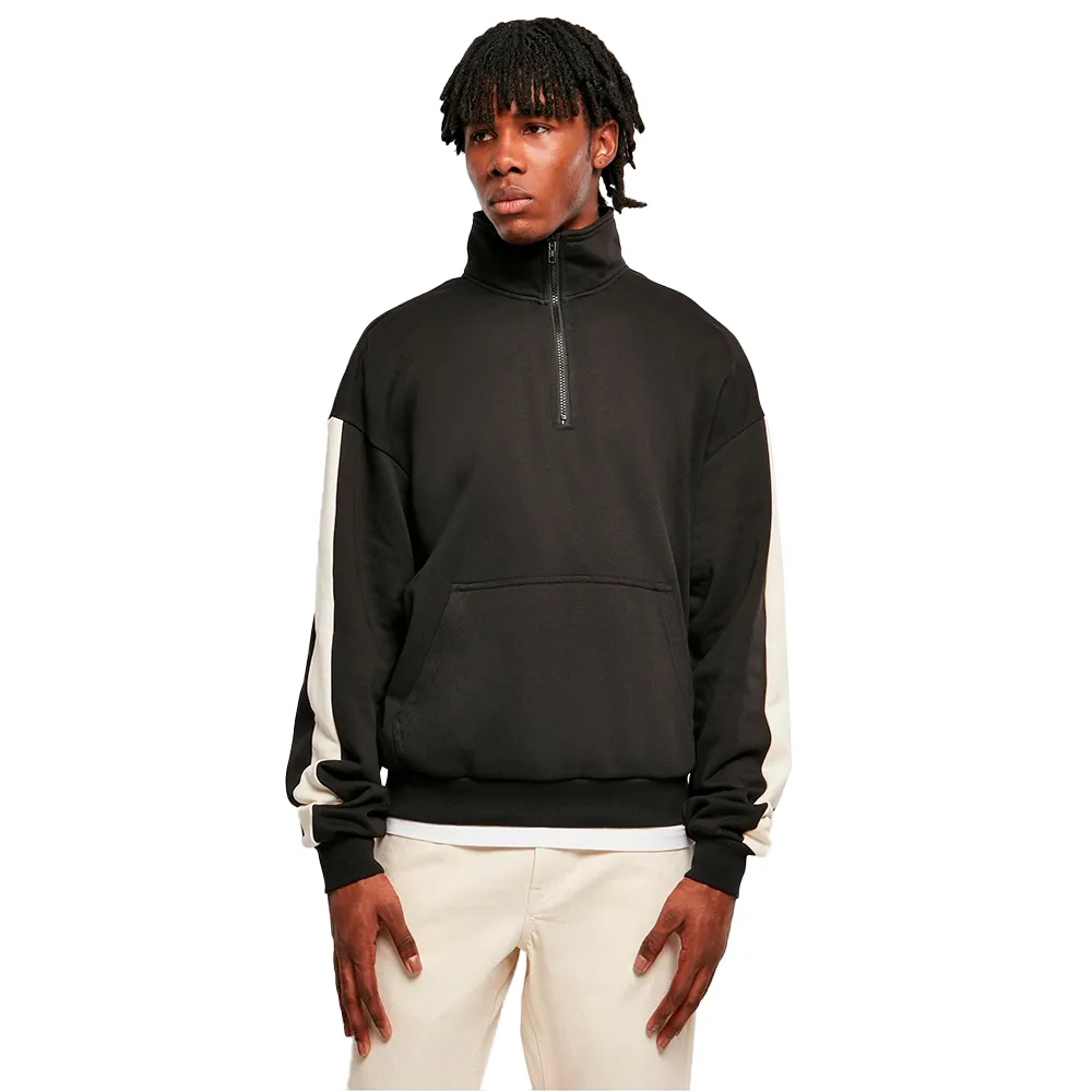 

Свитер Urban Classics Striped half zip, черный