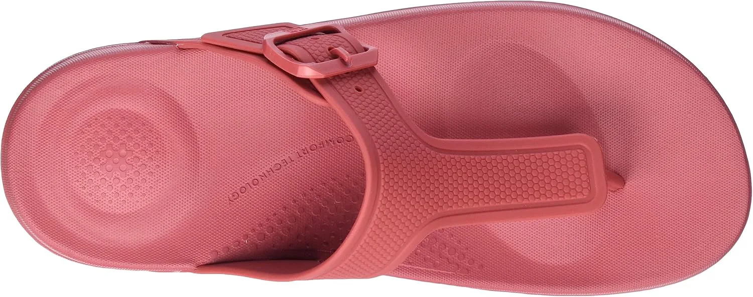 Мужские эргономичные шлепанцы FitFlop Iqushion, красный — фото 2