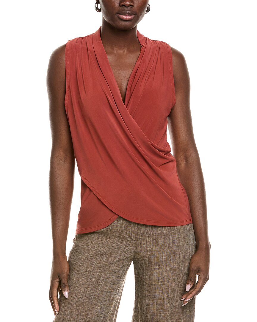

Драпированный сюрплисовый топ Винса Камуто Vince Camuto, красный