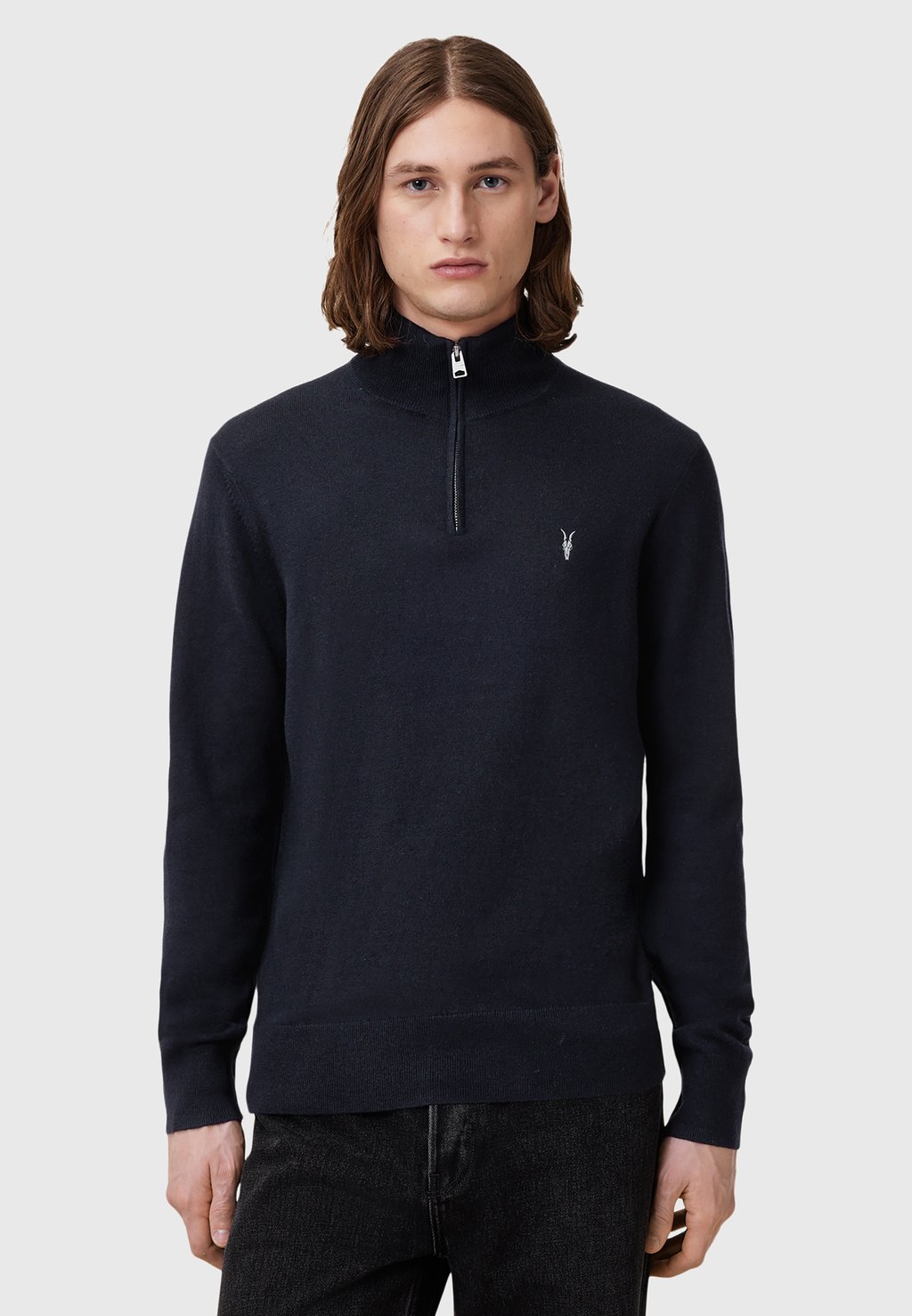 

Свитер KILBURN ZIP FUNNEL AllSaints, синий