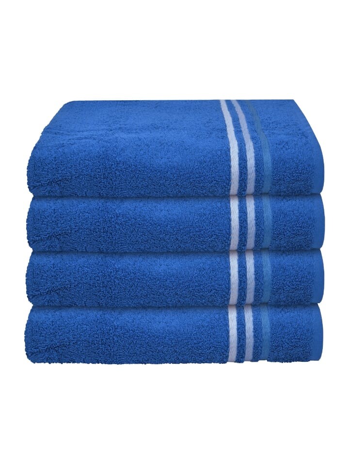 

Набор полотенцев Schiesser set Skyline Color, цвет royalblau