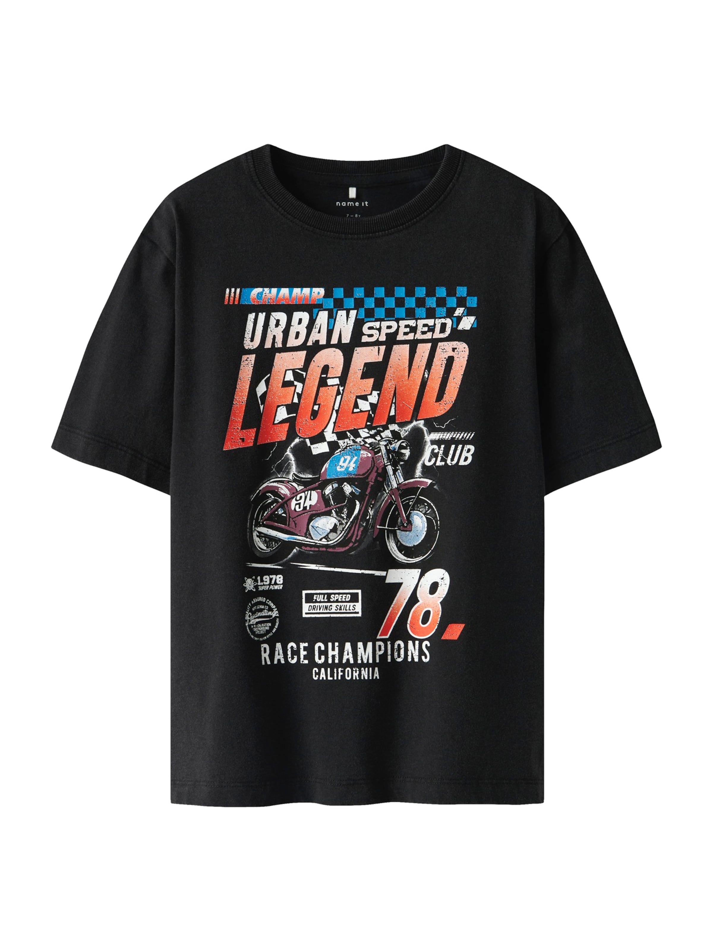 

NAME IT Футболка 'NKMBANK' в черном цвете