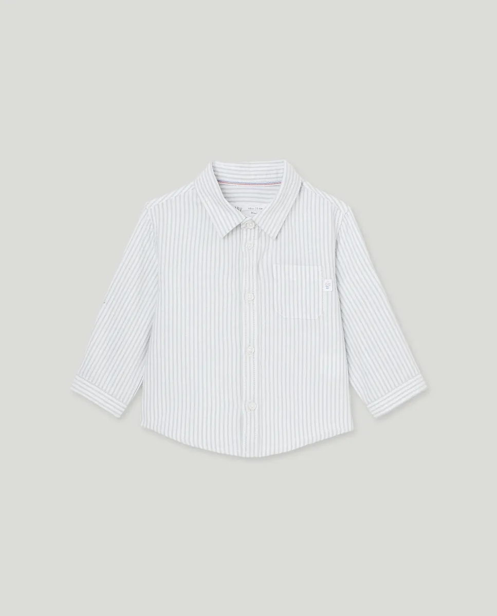 

Длинный рукав оксфордская рубашка в тонкую полоску для мальчика Baby El Corte Inglés, зеленый