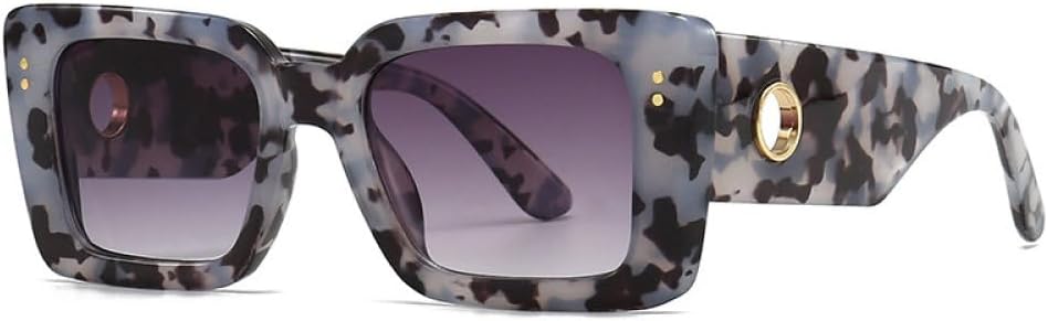 

Модные квадратные солнцезащитные очки для женщин, роскошные квадратные градиентные очки с защитой от УФ-излучения для мужчин, трендовые панк-очки с заклепками MTZJH, One Color