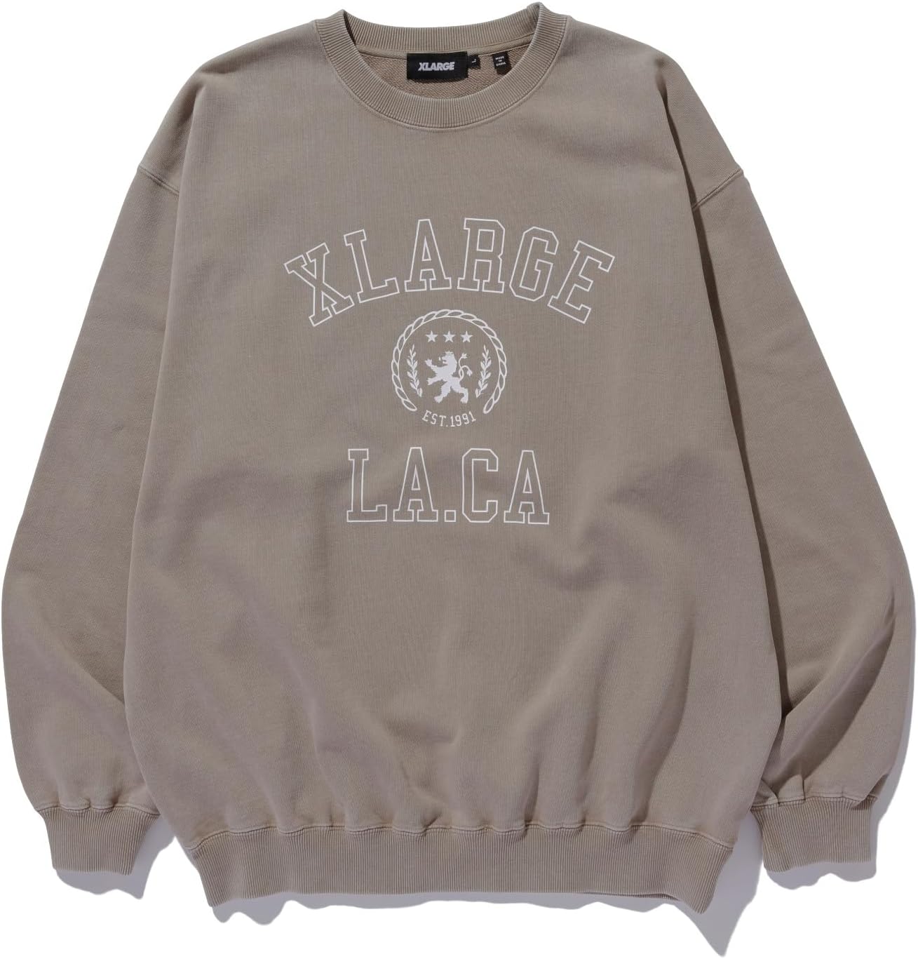 

Мужская толстовка с круглым вырезом и логотипом колледжа, размер XL Xlarge, бежевый