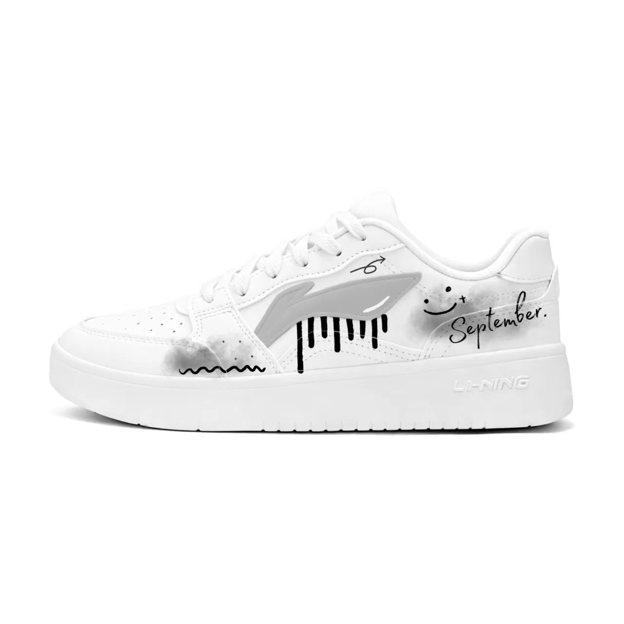 Кроссовки кеды Li-Ning Black White Gray — фото 3