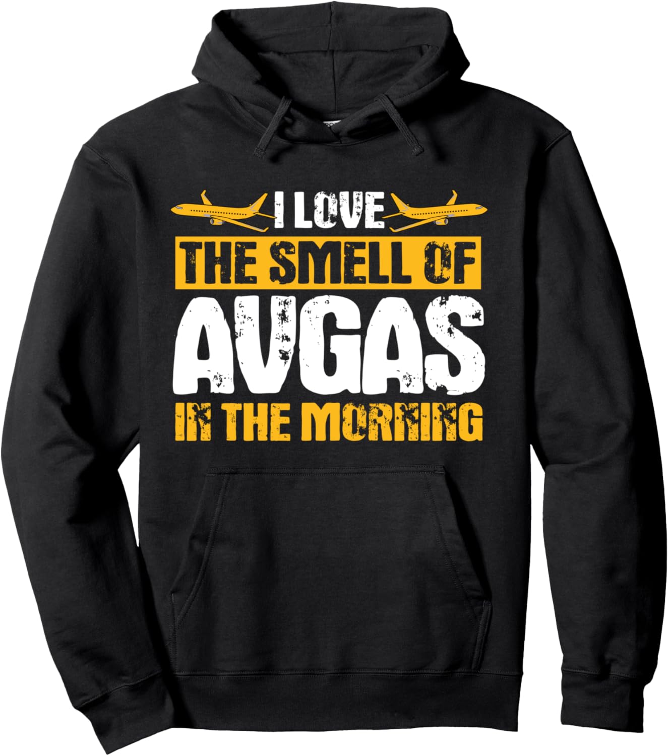 

Толстовка с надписью «Airplane Mechanics Gift Loves AVGAS Morning Smell Hoodie» - подарок для авиамеханика Aircraft Mechanic, черный