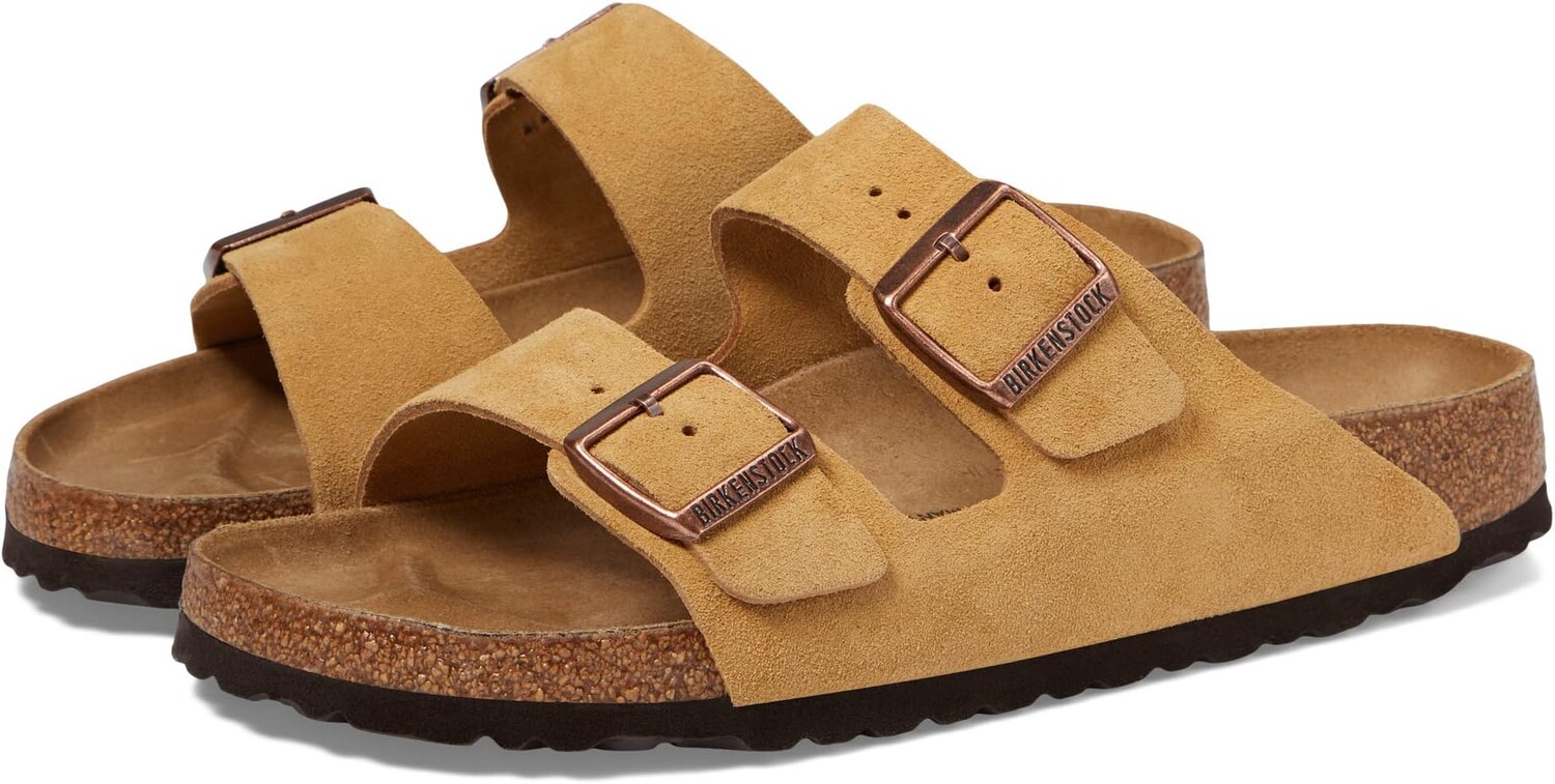 

Сандалии на плоской подошве Arizona - Suede (Unisex) Birkenstock, цвет Latte Cream