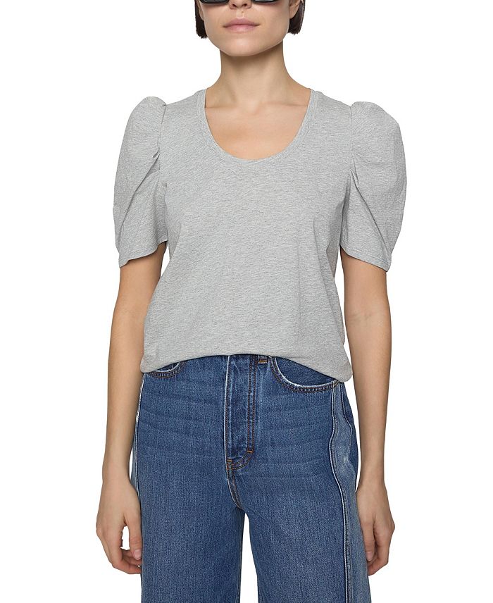 

Женский топ с коротким рукавом Janine Rebecca Minkoff, серый