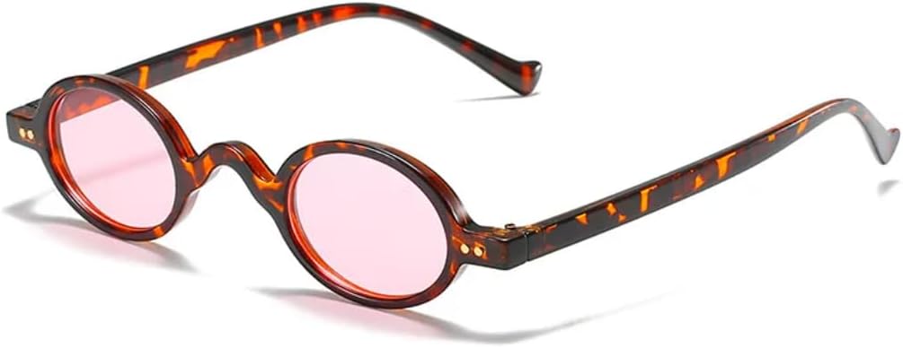 

Винтажные модные круглые солнцезащитные очки для женщин и мужчин, роскошные дизайнерские популярные солнцезащитные очки в стиле панк с маленькой оправой SZVVBKK, Leopard Pink