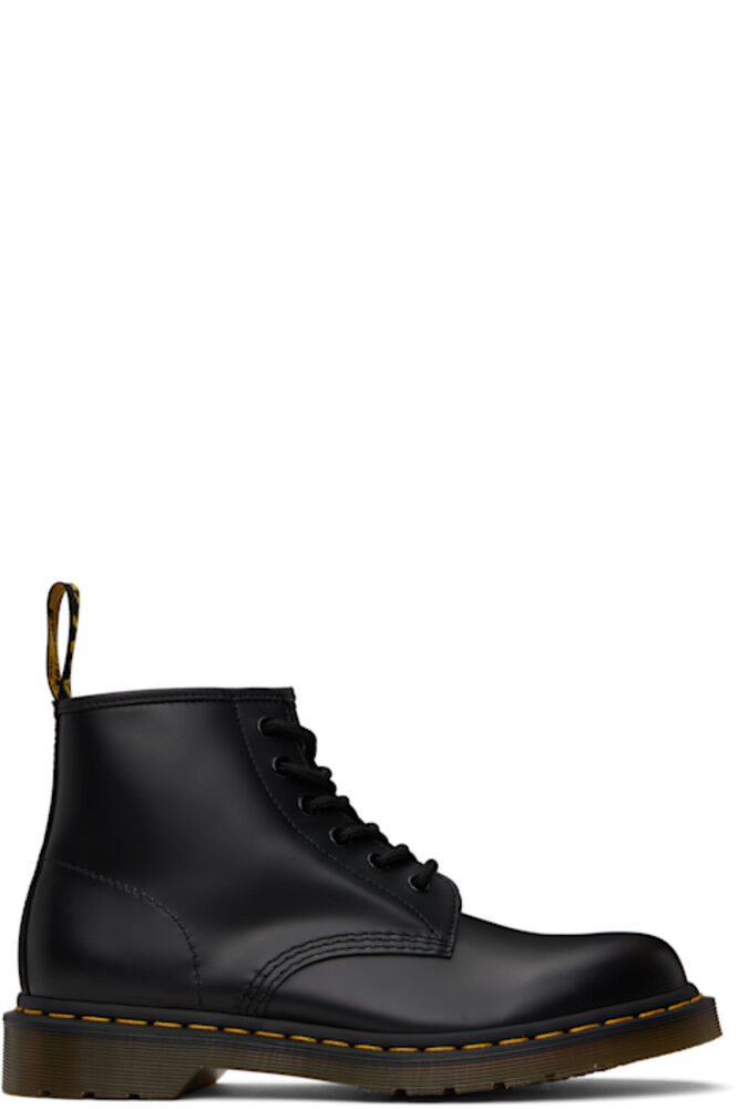 

Черные 101 желтые ботильоны из гладкой кожи с желтой строчкой Dr. Martens, Черный, Черные 101 желтые ботильоны из гладкой кожи с желтой строчкой Dr. Martens