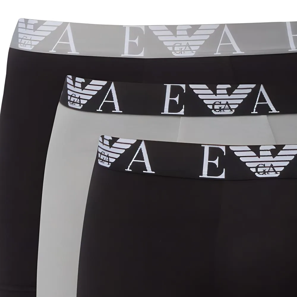 EMPORIO ARMANI Трусы мужские 3 шт Black+Gray — фото 4