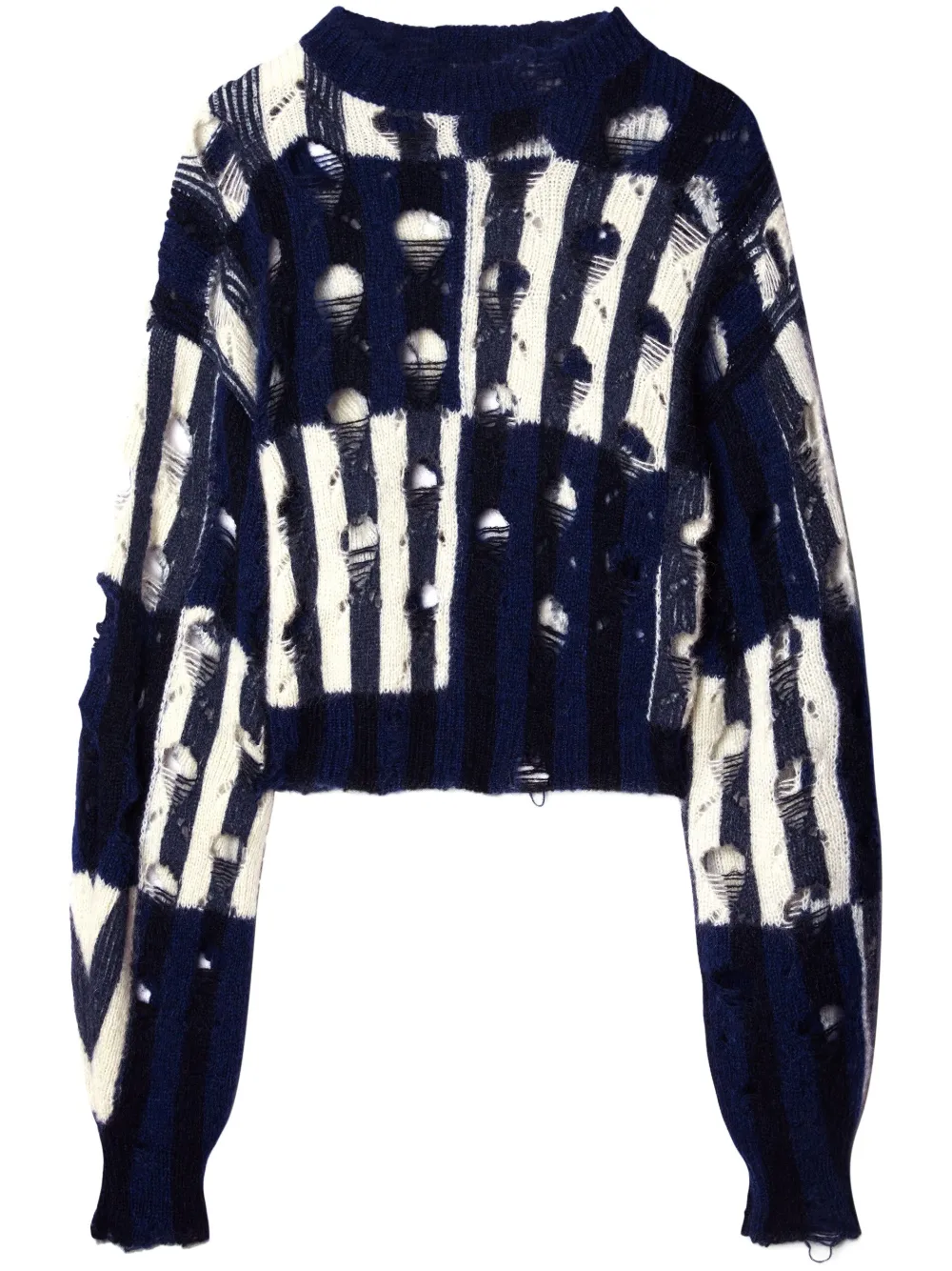 

Джемпер Shibori с эффектом потертости OFF-WHITE, синий