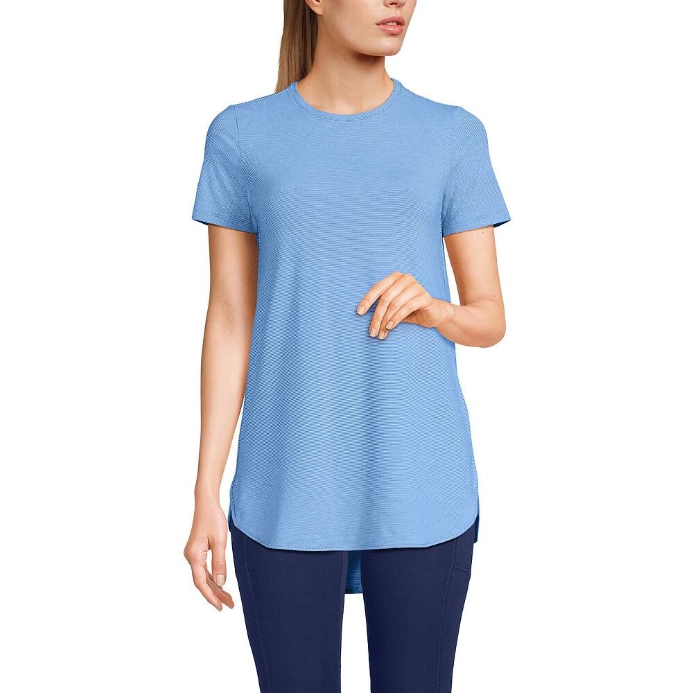 

Женская влагоотводящая туника Lands End UPF 50 Lands' End, цвет Vista Blue Pinstripe