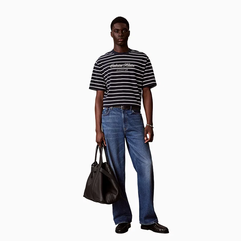 Футболка мужская с круглым вырезом Moderate Calvin Klein, CEF-Navy Blue — фото 4