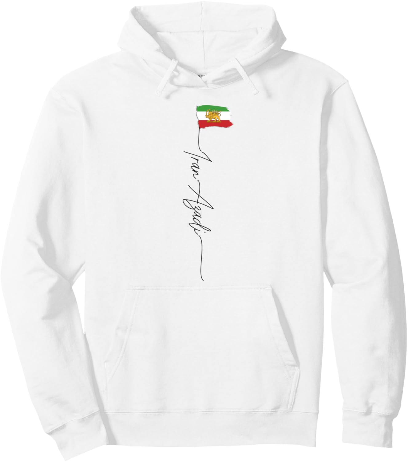 

Иран АЗАДИ Флаг Ирана Карта Лев Солнце Меч Свободная Иранская революция Толстовка Protest Supply - #Freeiran Women Life Freedom Iran, белый