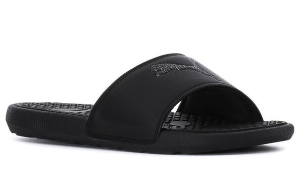 Тапочки cool cat sport glitter slipper black/silver Puma, черный — фото 3