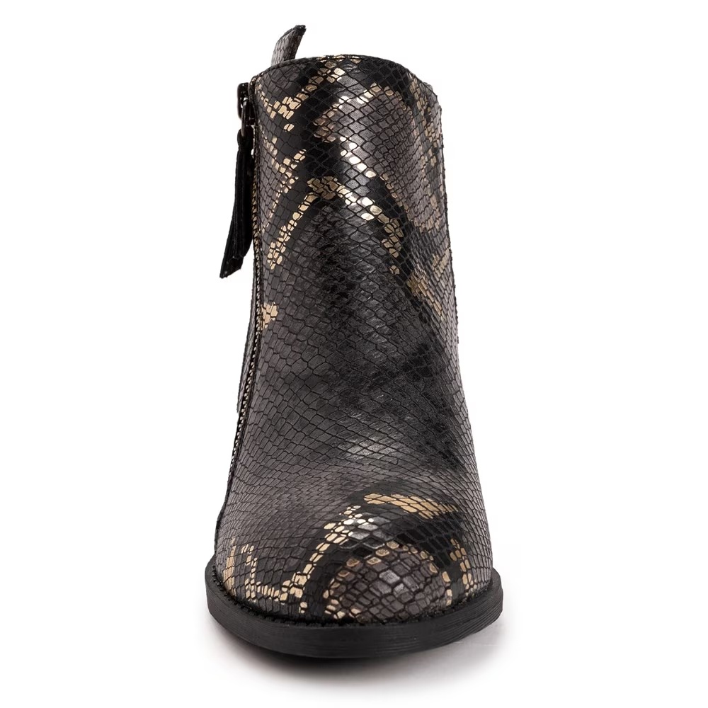 Ботильоны на блочном каблуке Yellowstone Yardley от Muk Luks, black snake — фото 3