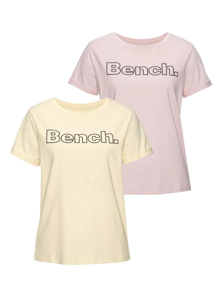 

Футболка ванильного и розового цветов Bench, Розовый, Футболка ванильного и розового цветов Bench