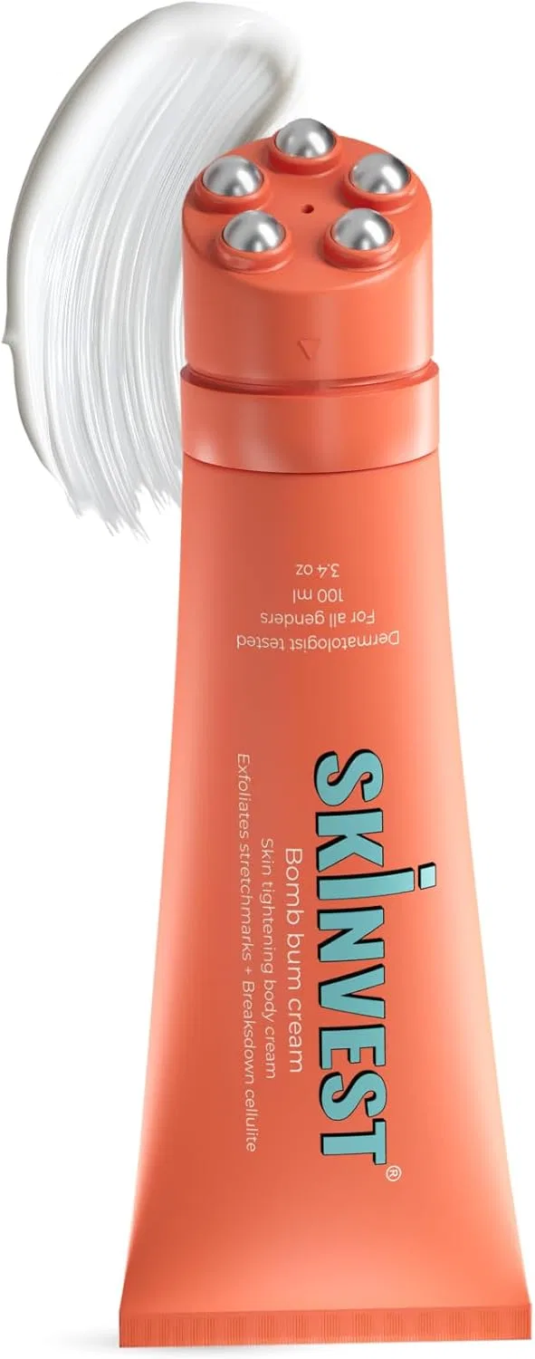 Крем для тела с массажером Skinvest Bomb Bum Body Cream 100 мл белый