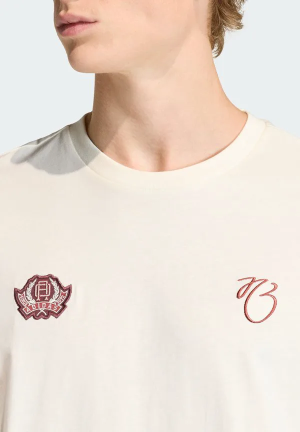 Свободная спортивная футболка джуда беллингхема Adidas Originals, Off White — фото 3