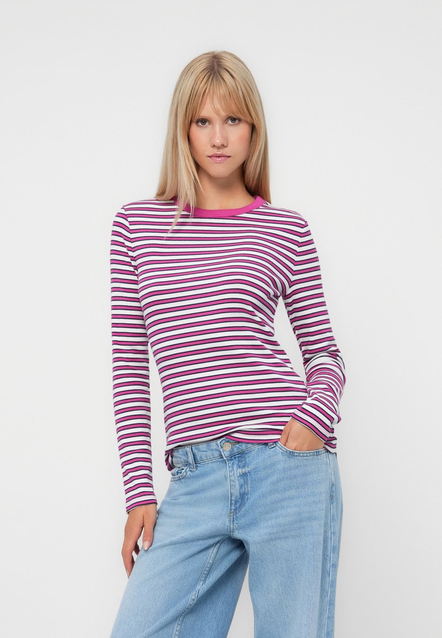 Топ GAP ESSENTIAL STRIPE, Bright Fuchsia/Pink — фото 4