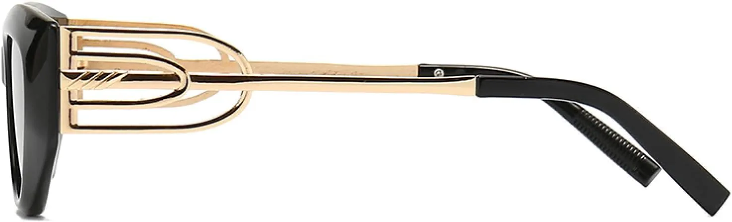 

Солнцезащитные очки в форме «кошачий глаз» с угловатыми дужками, современный ретро-стиль с необычной формой, декоративные солнцезащитные очки VVTWSSW, Brown