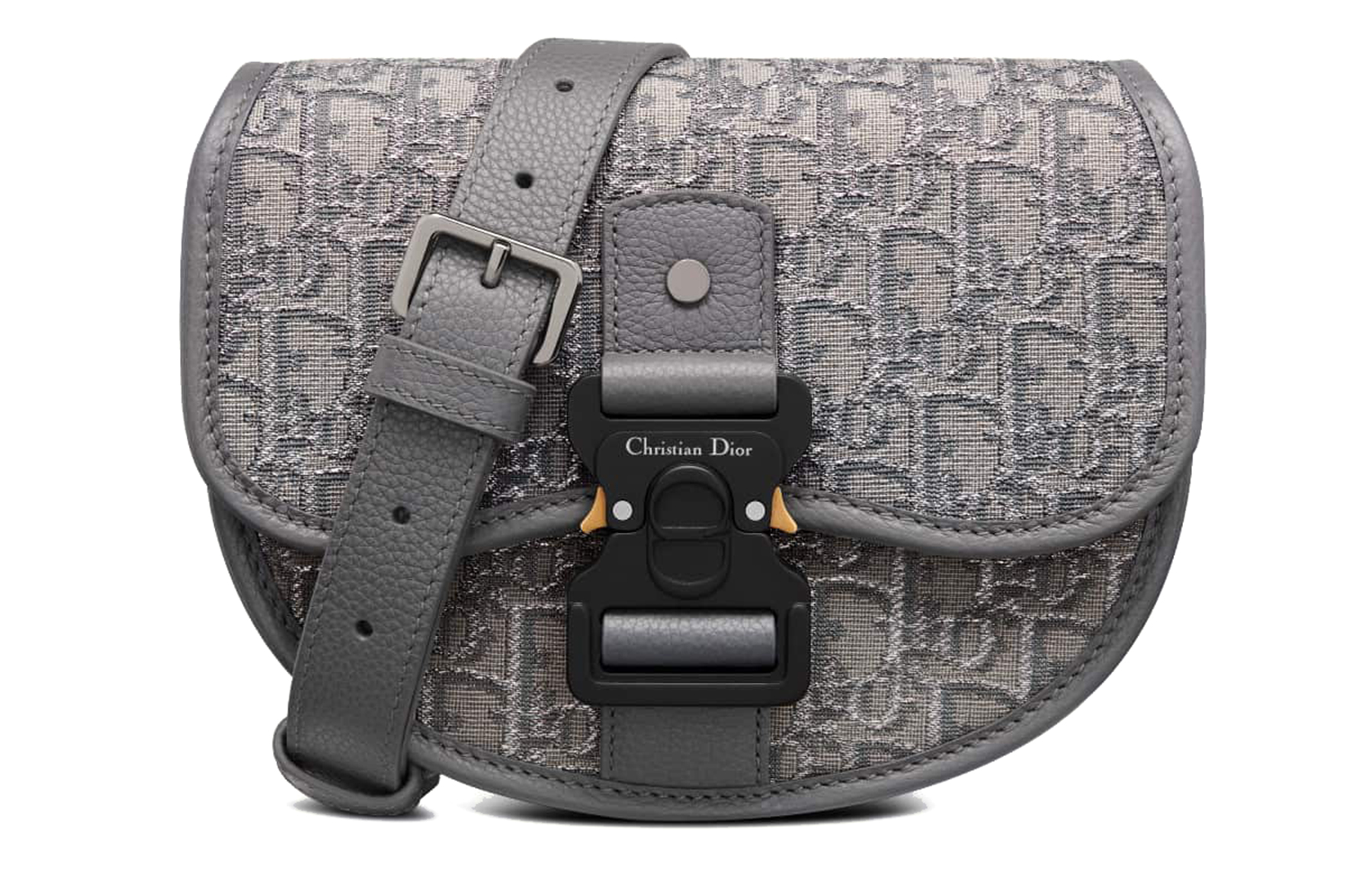 

DIOR Кожаный мужской мини-мессенджер с металлическим отливом