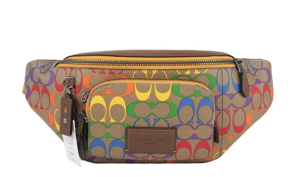 

Поясная сумка-трансформер Rainbow Signature Canvas Track Waist Fanny Pack Coach