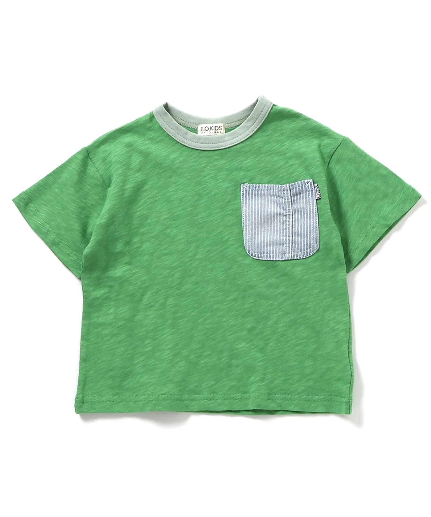 Детская футболка с карманом F.O.KIDS, зелёная