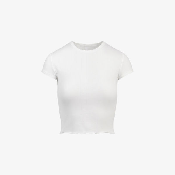 

Детская футболка Skims из стрейч-хлопка, белый
